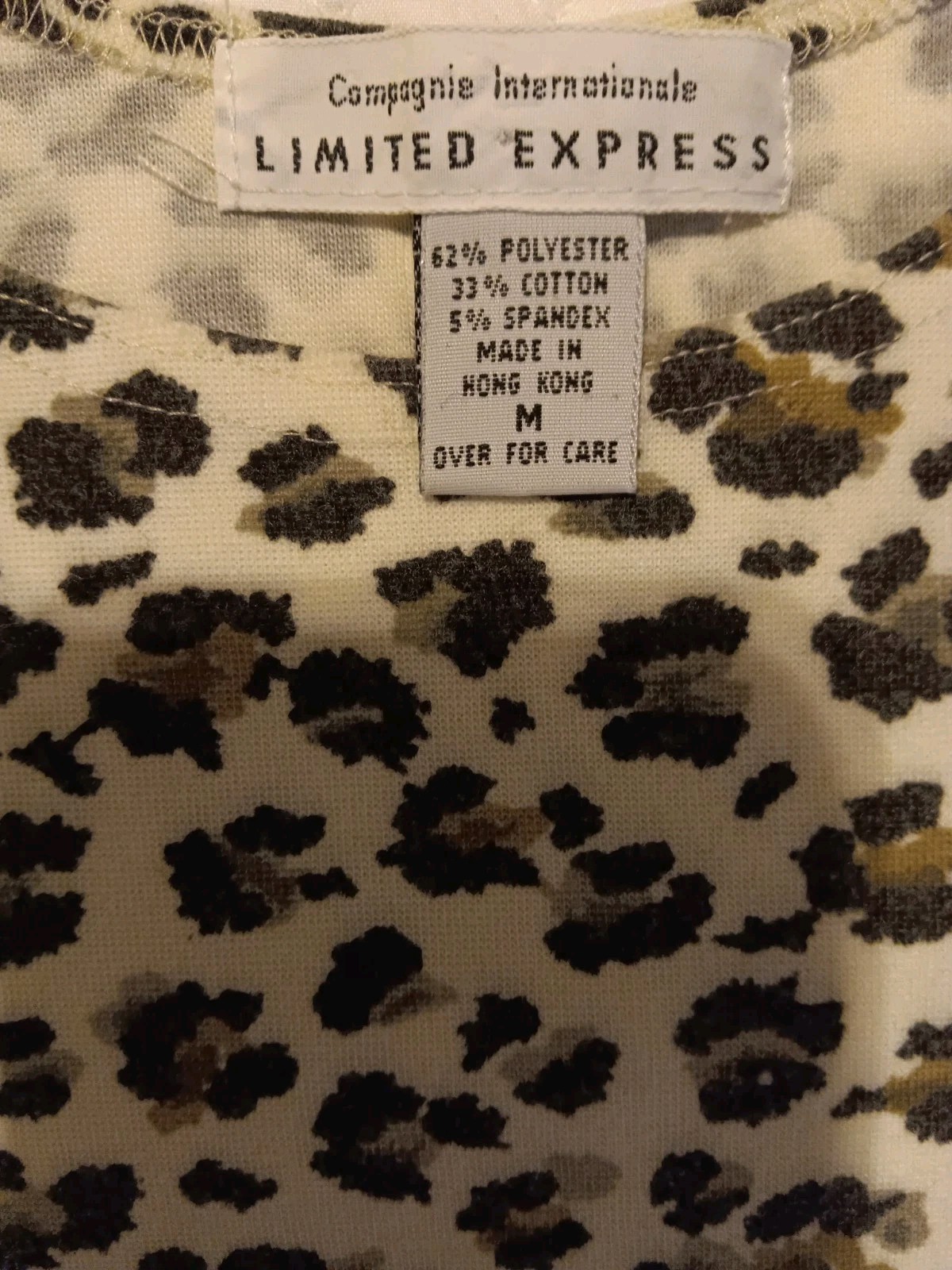 Vintage 80s Dress Bodycon Medium Cheetah Compagnie Internationale Limited…