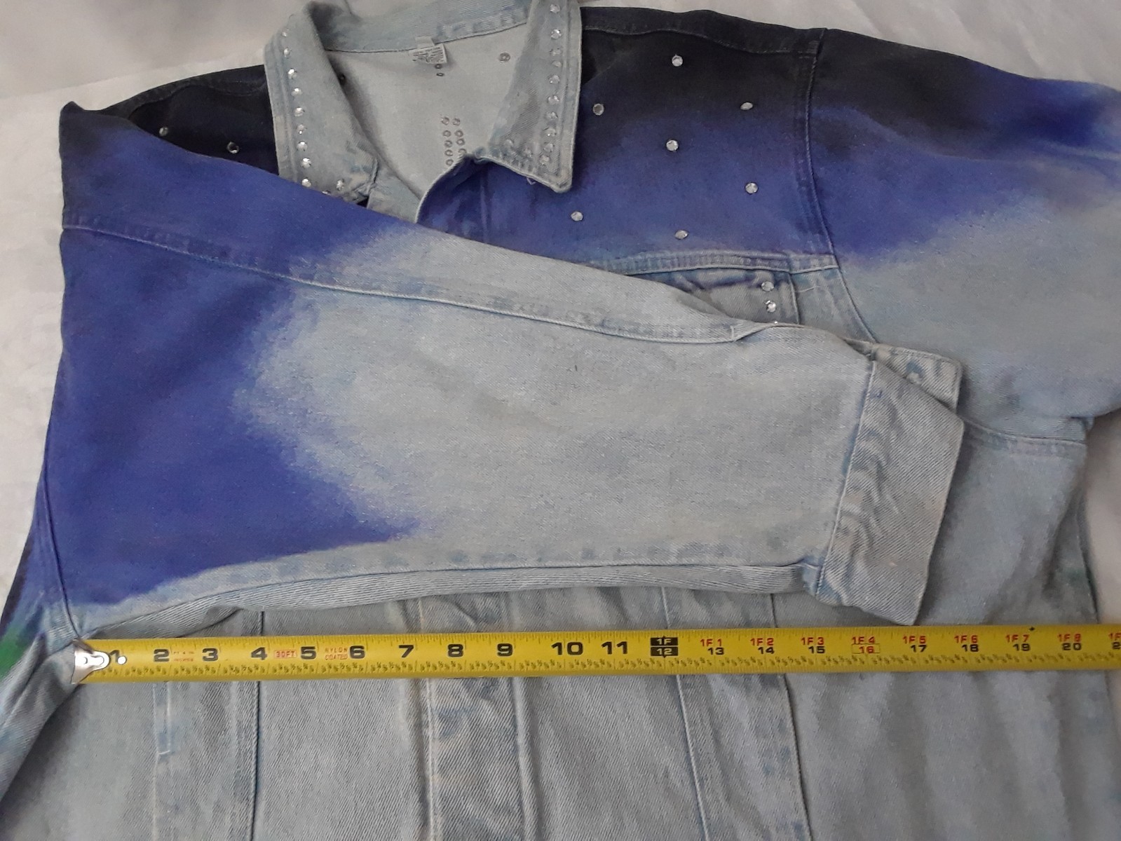 Vintage Denim Jacket Size Large JUST BRASS INC. Freeport NYC Large U.S.A. Made