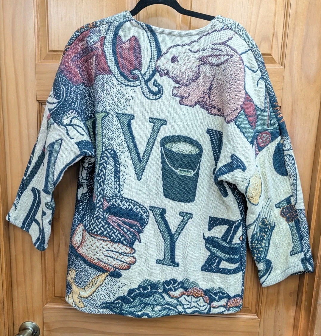 Vintage Alphabet Coat Women’s XL Made in USA Dollman Jacket Heavy Warm