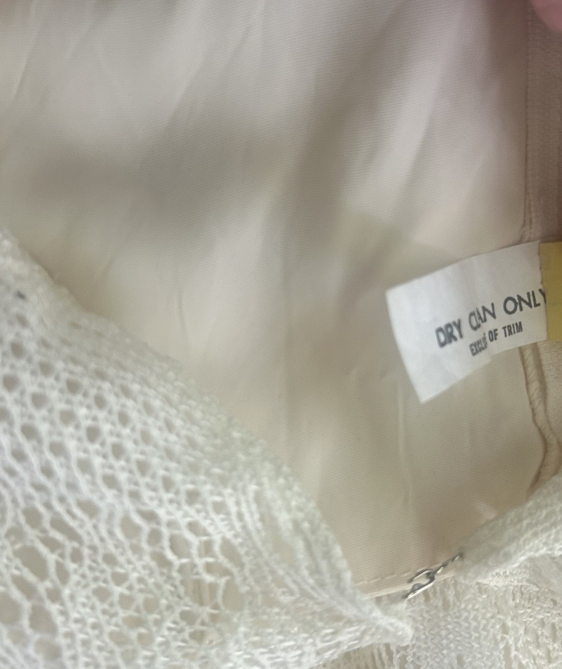 Vintage Dress Party Prom White Lace Wedding Tea Dress FLAWED Sz 5/6 Cap Sleeve