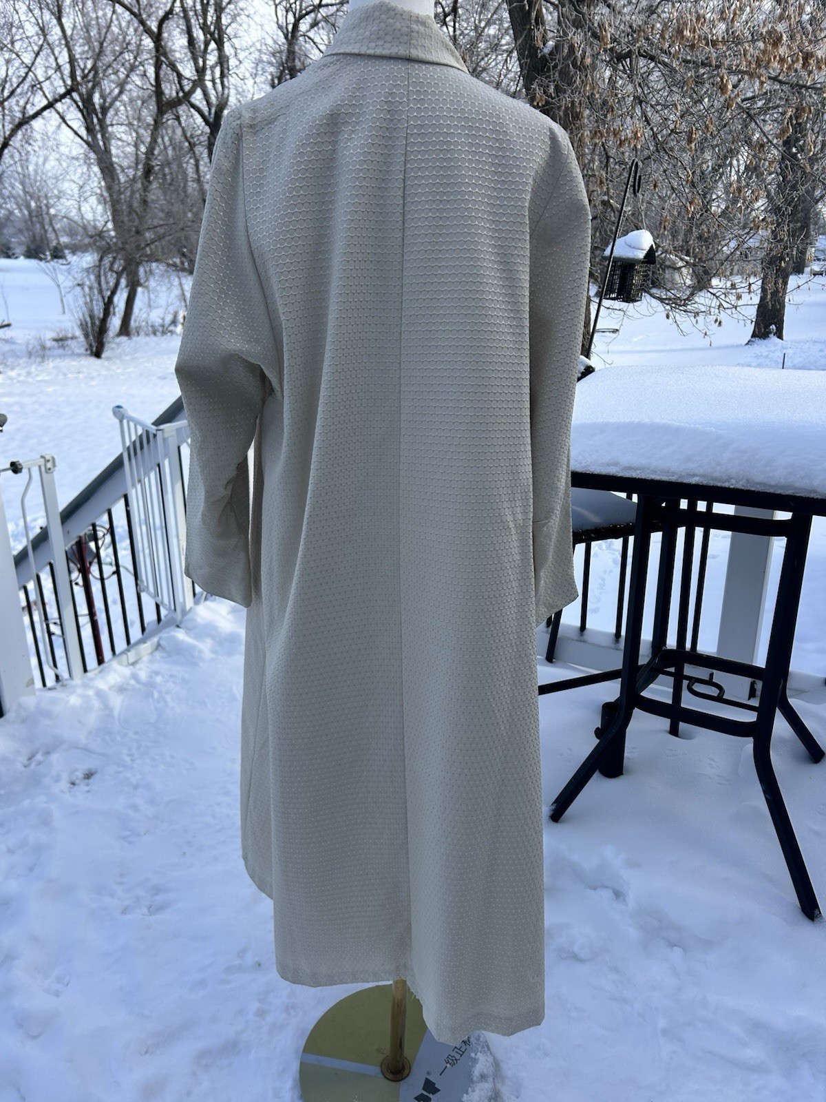 Vintage Cee-Dee Trademark Lined Swing Coat Cream Color With Side Pockets Size 12