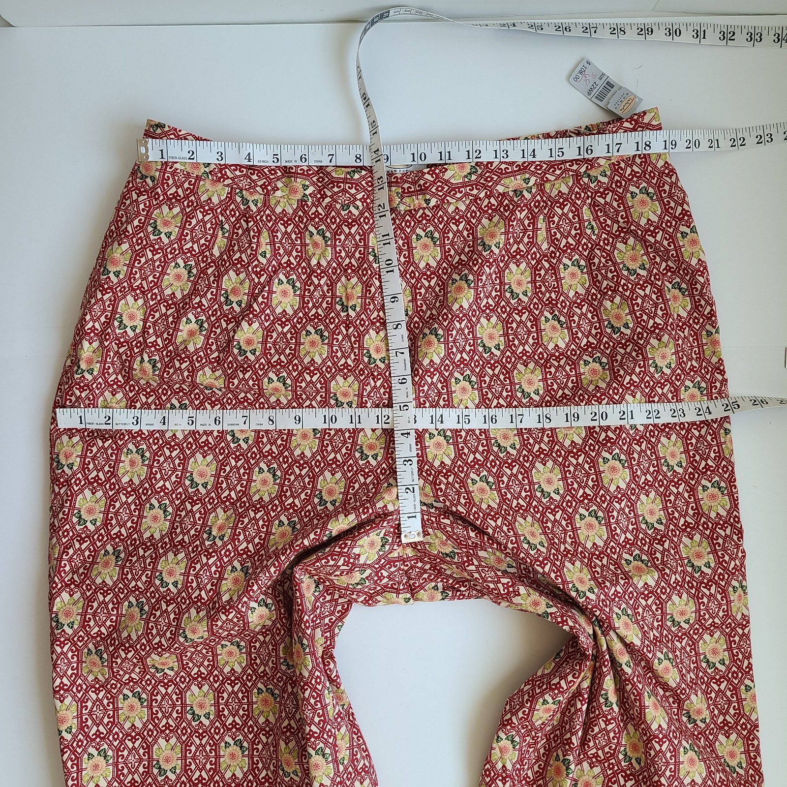 NWT Vintage Women’s Talbots Capri Pants Sz 22WP Petite Cotton Cropped Floral