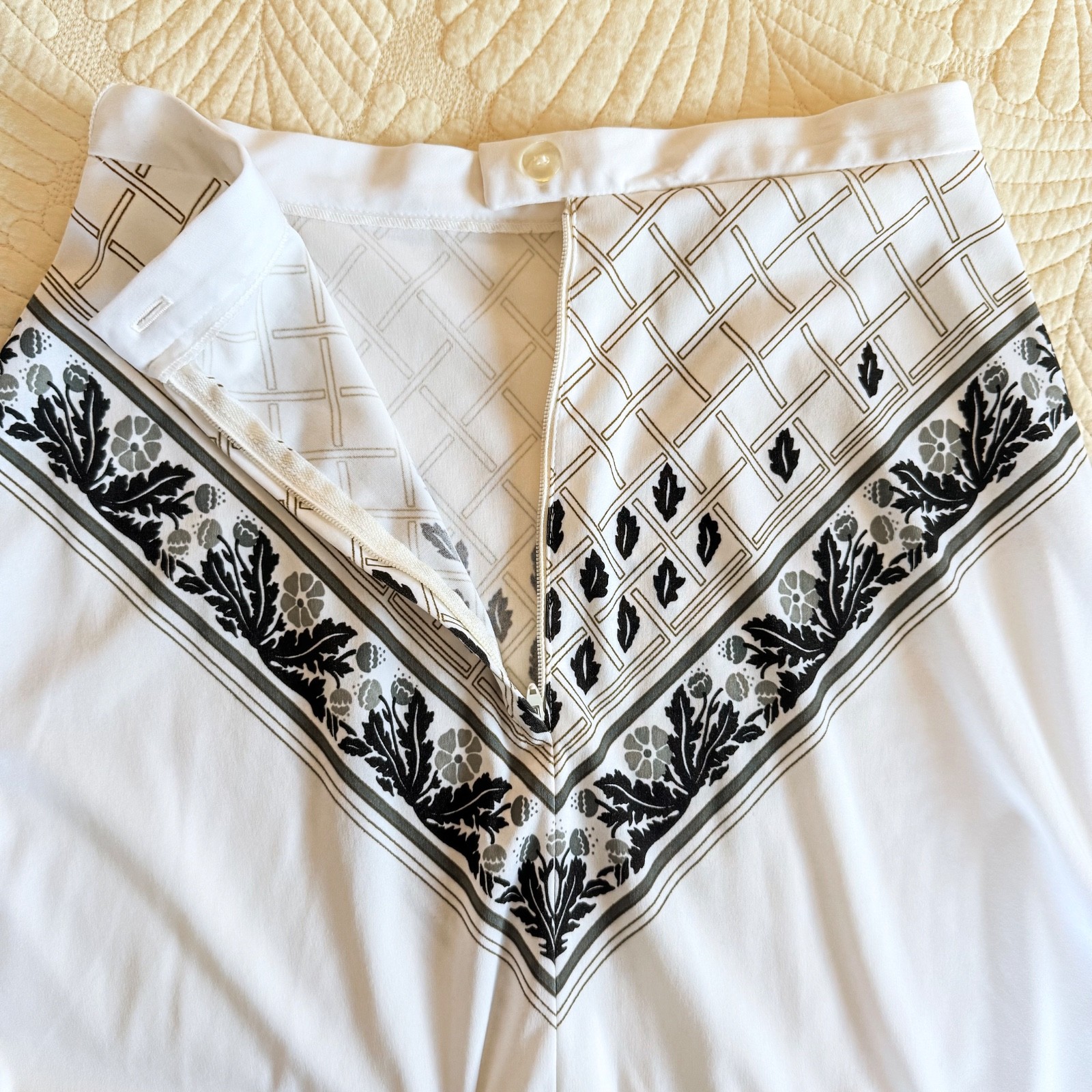 VTG 70s Miss Shaheen Hawaiian 3pc Convertible Hosting Set 2 Skirts with Top XS-S
