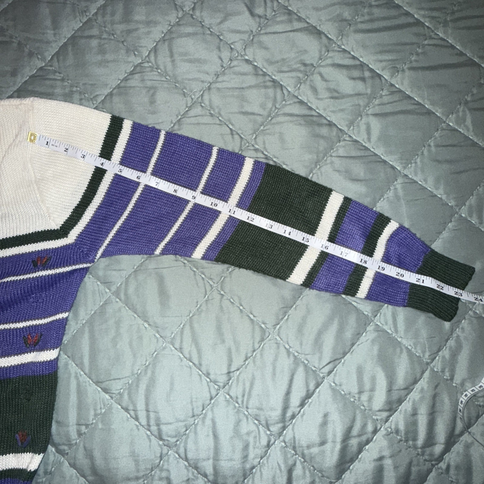 Vintage Country Suburban Womans Knit Sweater Grandma Sz L EUC Retro Old School
