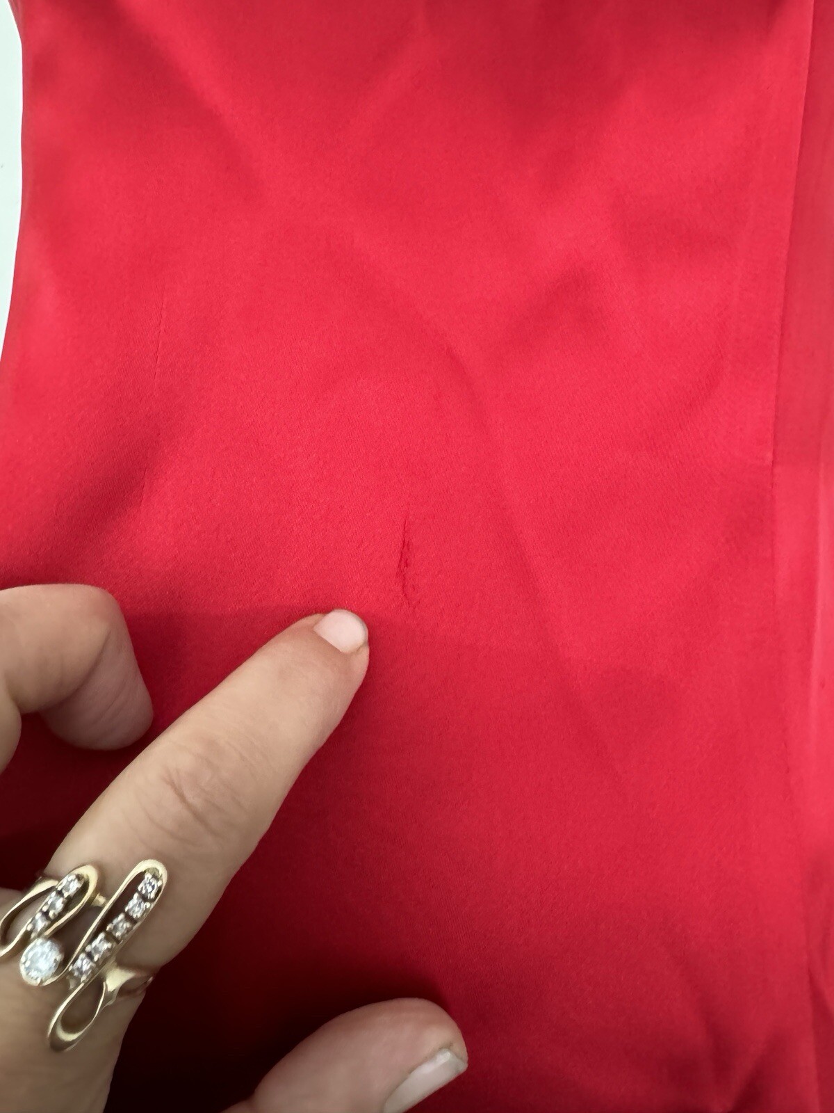 Vintage Nicole Miller 1990s-Red-Sleeveless-Evening Dress-minimalist-90s-Designer