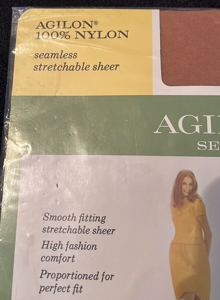 Vintage Stockings~Agilon Seamless By Gaymode~Sz B 9~10.5~GALA~NIP~MCM Penneys