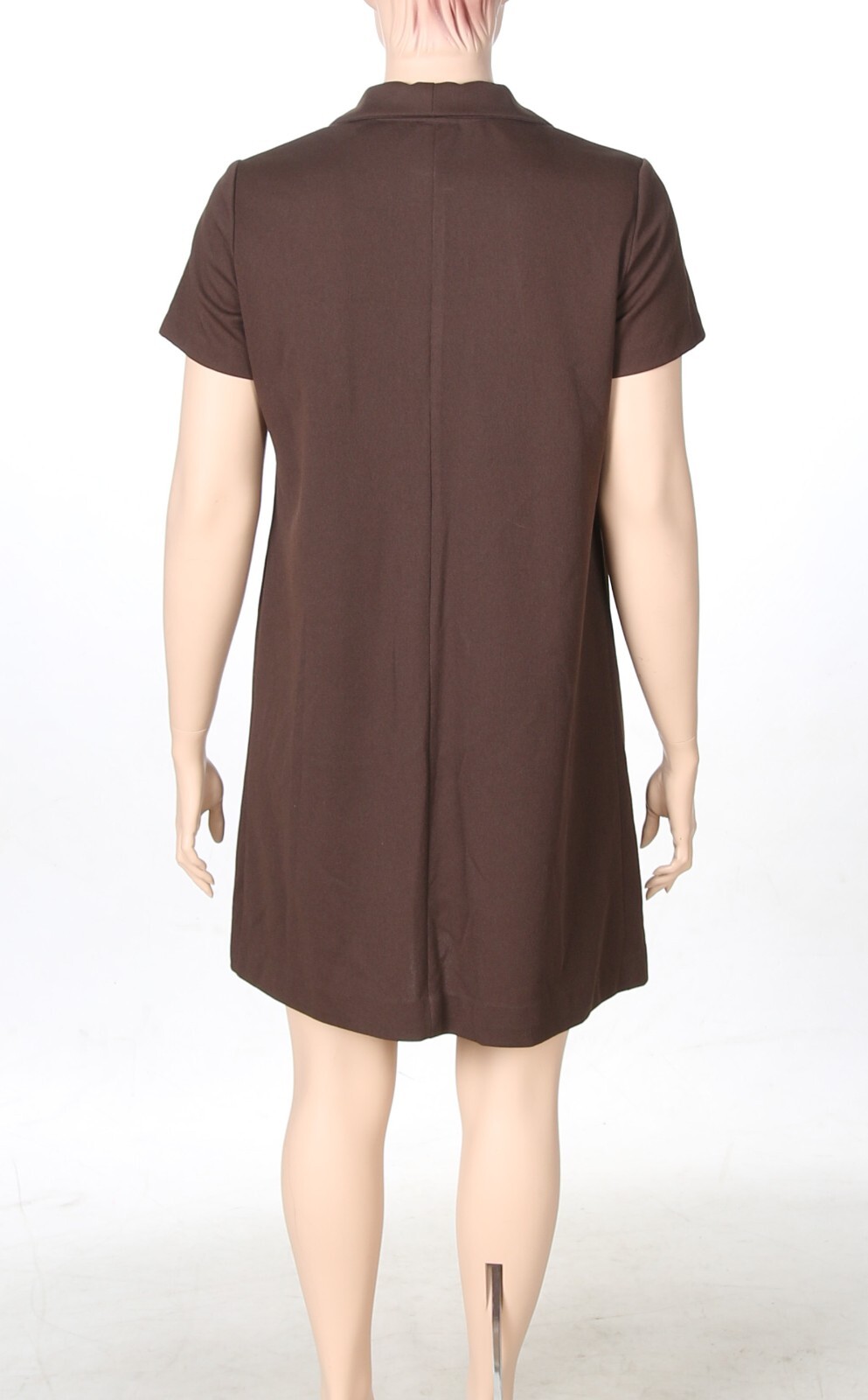 A Preferred Fashion Vintage 70s 80s Brown Collared Dress sz 16