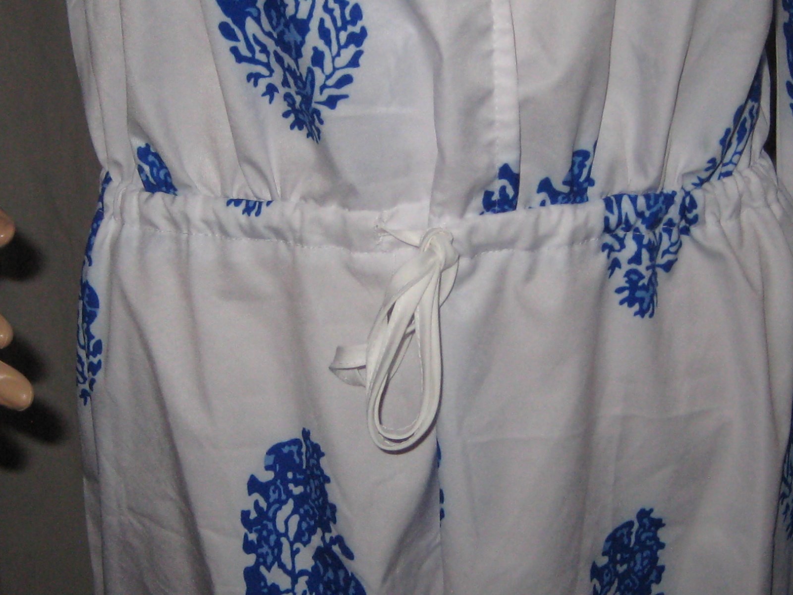 Vintage Shorts One Peice Playsuit Hippy Boho Ethic Festival Cobalt/White Medium