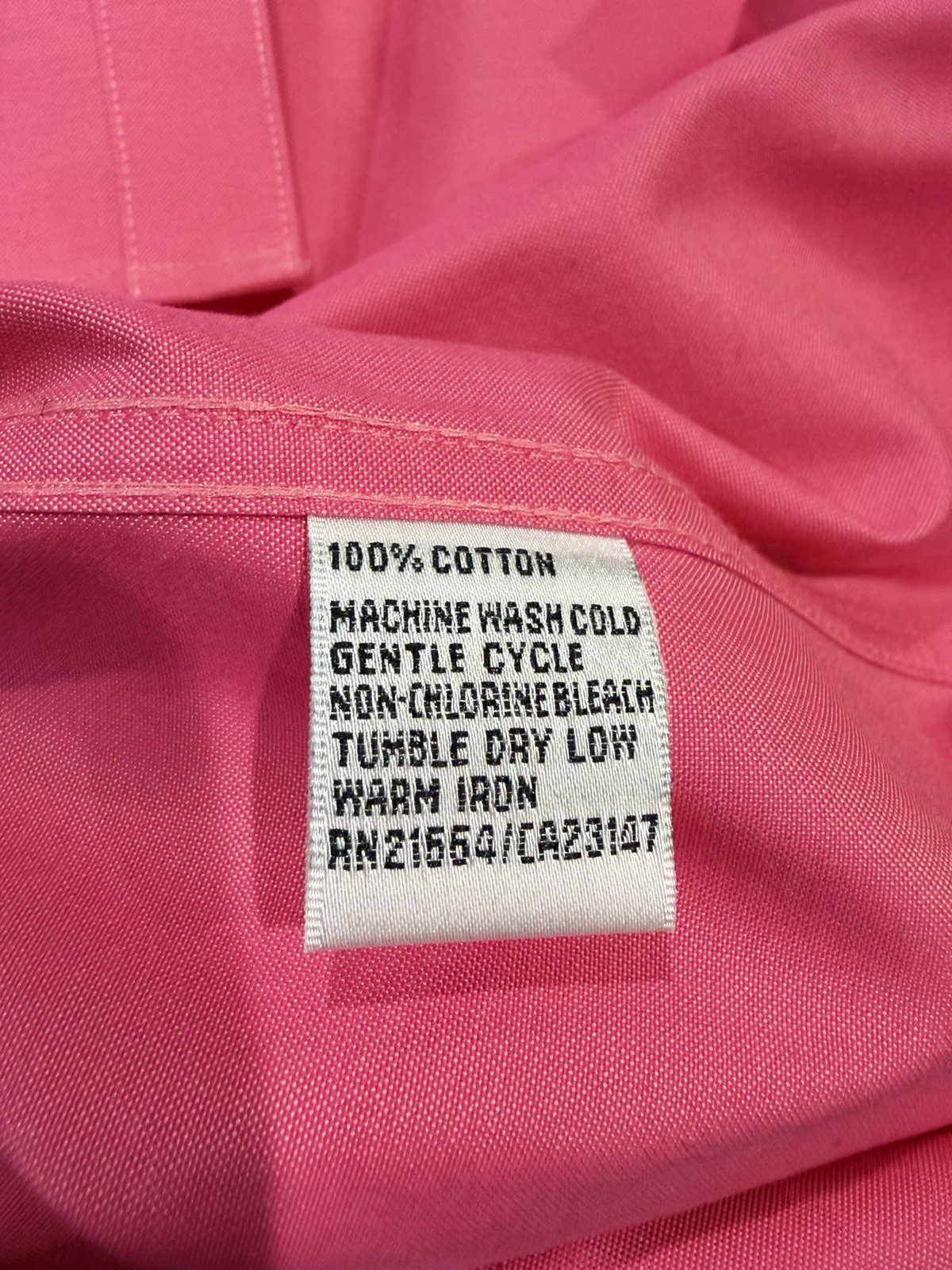 Talbots Vintage Collated Pink Button Closure Long Sleeve Blouse Size 14