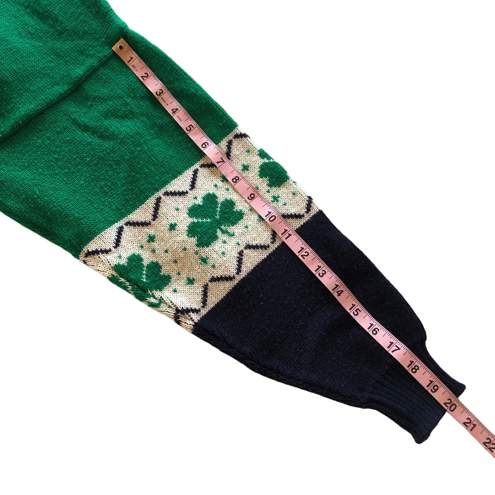 Vtg Blarney Castle Irish Sweater Size Medium Pullover Shamrocks St Patricks Day