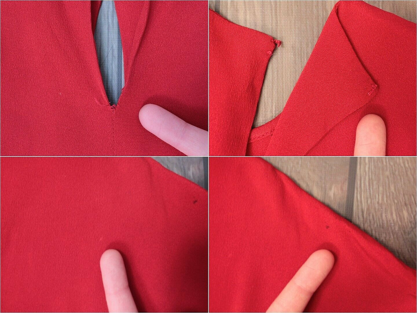 Vtg Women’s 50s Red Rayon Keyhole Neckline Dress 1950s Pleated Skirt Gay Gibson