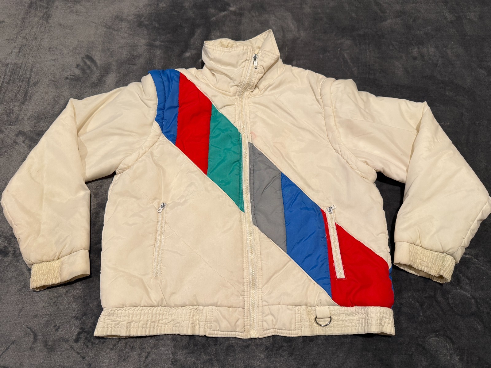 True VTG Mid-century 1970s Brite N Sassy Puffer Ski Jacket / Vest Snow Bunny M