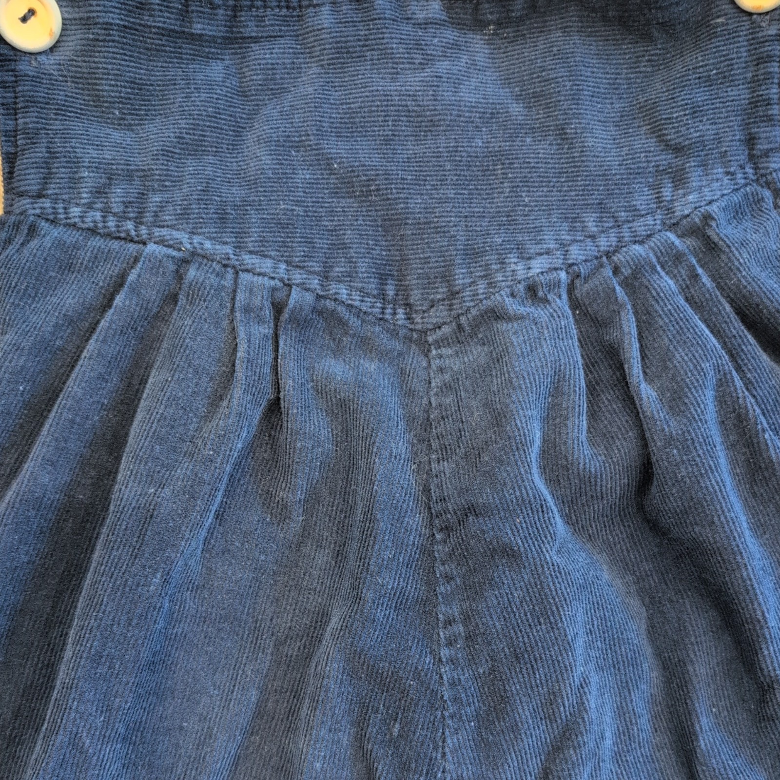 VTG 90s partners Navy Corduroy Midi Pleated Jumper Dress cottage core feminine