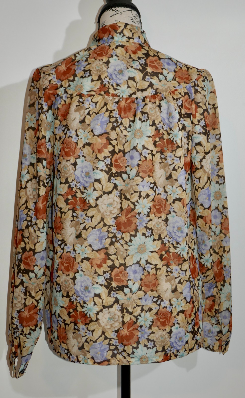 Eccobay Floral Button Up Sheer Blouse Shirt Size 11-12