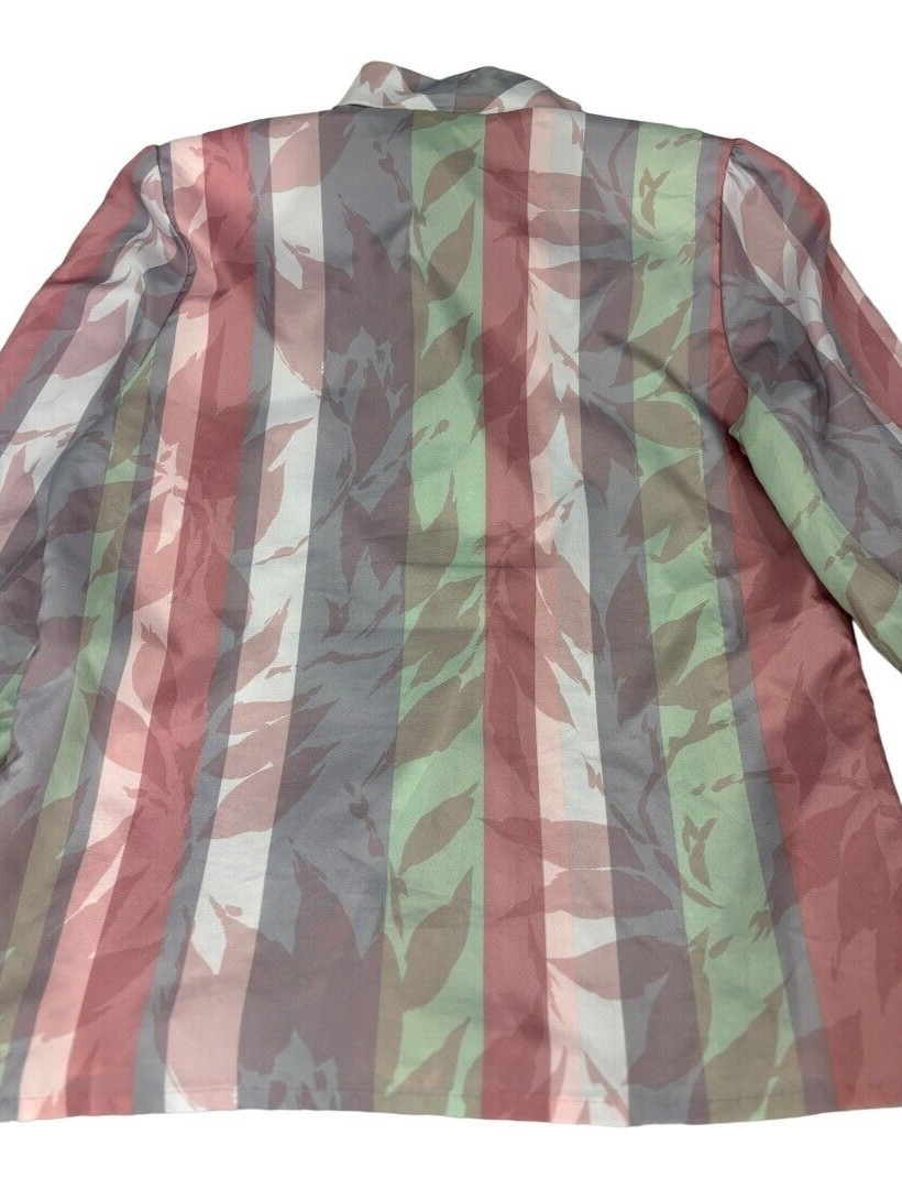 Jerrie Lurie Collectibles Vintage Tie Neck Button Front Blouse Size 16