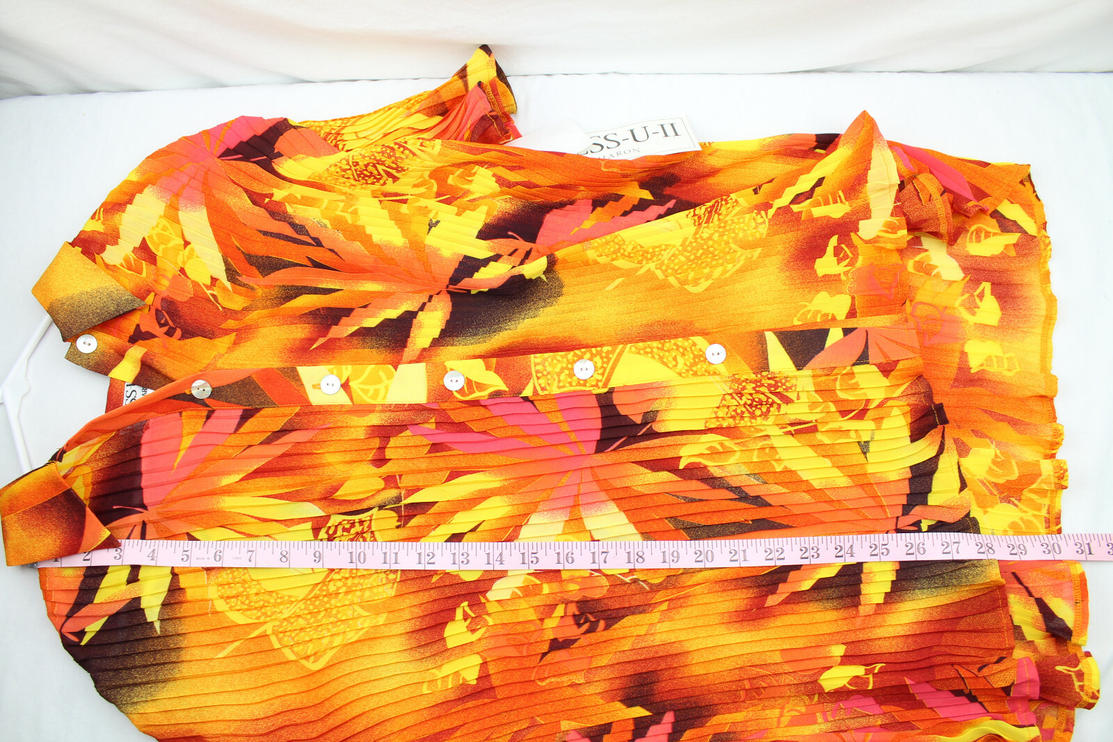 DRESS U II by Sharon Floral Orange 2 Piece Skirt Set Size 18 Dress Top Ruffle