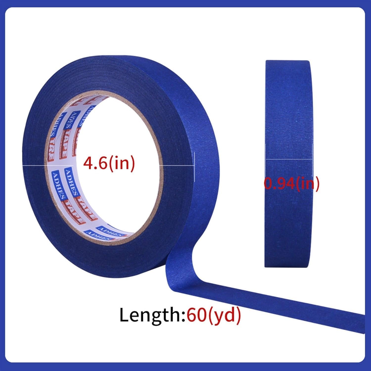 ADHES Blue Painters Tape for Walls, UV Resistant, 14-Day Clean Removal
