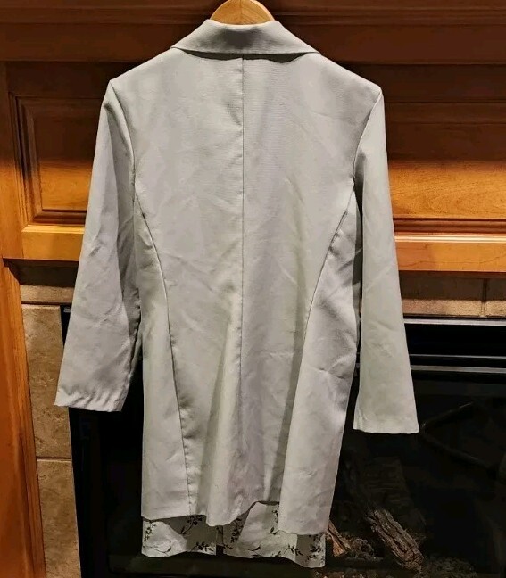 Vintage 90’s DBY Matching Dress & Jacket Set. Light Mint Green Size Medium Midi