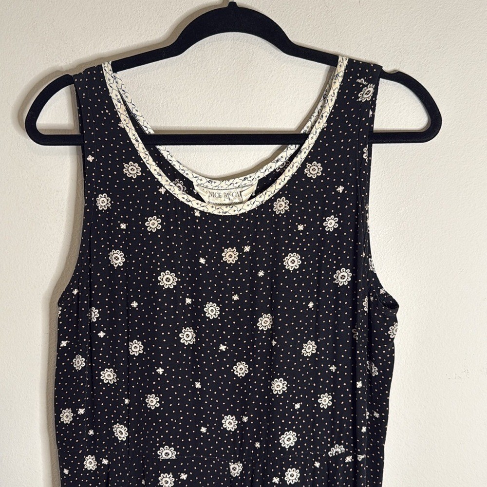 Vintage Janice McCarty Sleeveless Maxi Dress Size Large Cottagecore Boho
