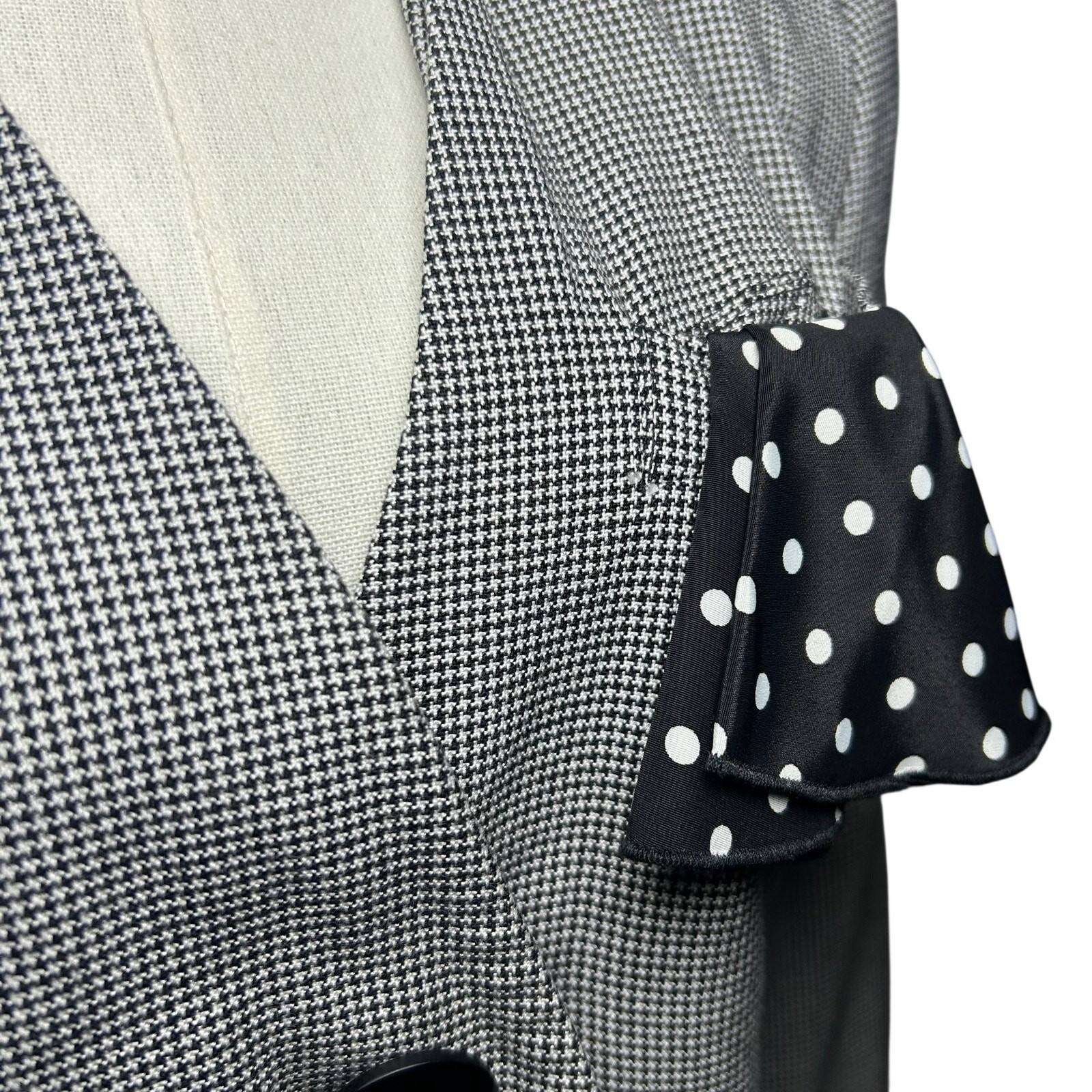 VTG 80s Gray Power Blazer Petite 8 Dark Academia Preppy Minimalism Office Siren