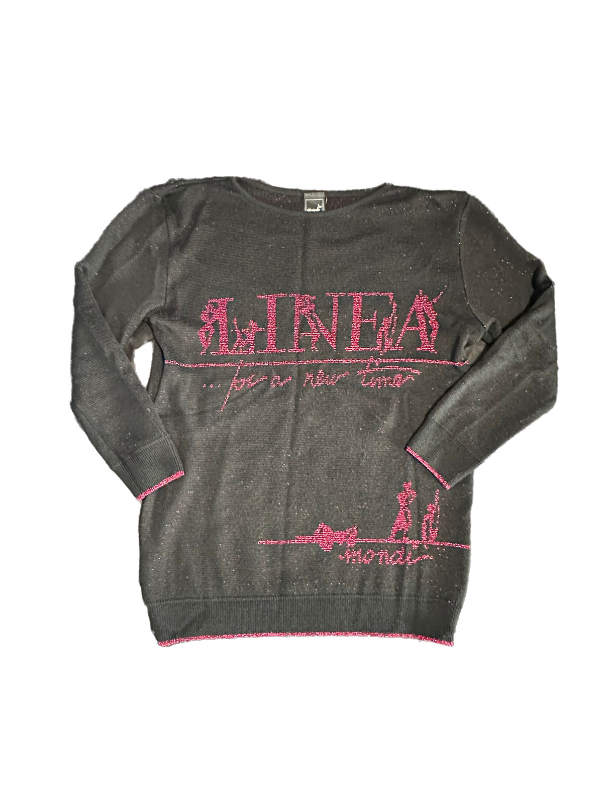 Mondi Vtg LINEA „For a new time” Women’s Sweater Size L Pink Metallic Germany