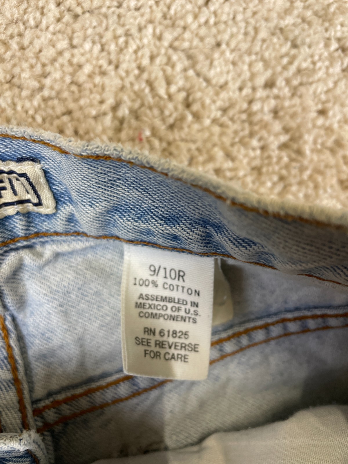 Vintage Relaxed Fit Jeans Womens 25×30 Denim Cotton Distressed High Waisted Blue