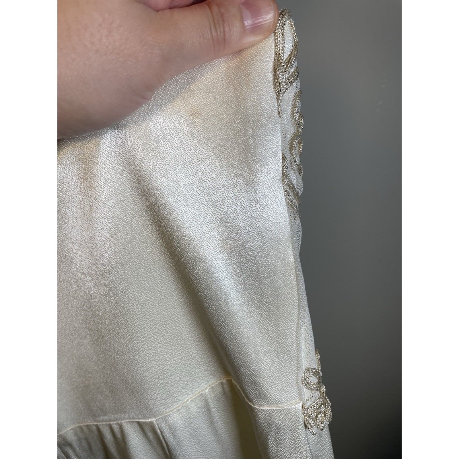 Vintage Dress Evening Formal Bridal Gown Blondie And Me Beaded Embroidered Prom