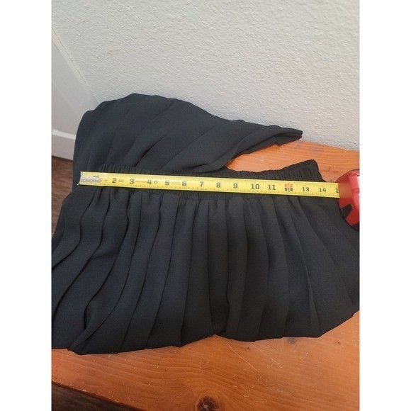 VTG Counterparts Pleated Maxi Skirt Women’s M Black Elastic Waist Casual Grunge