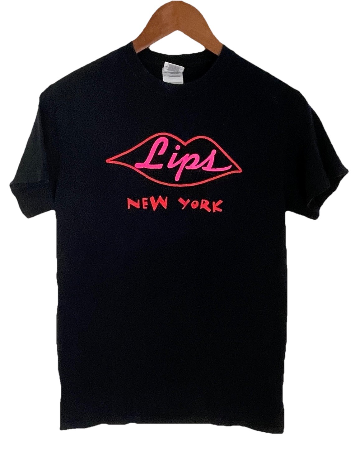 ViTG Y2K 90s Lips New York City Drag Queen Show West Village Black T-shirt XS/S