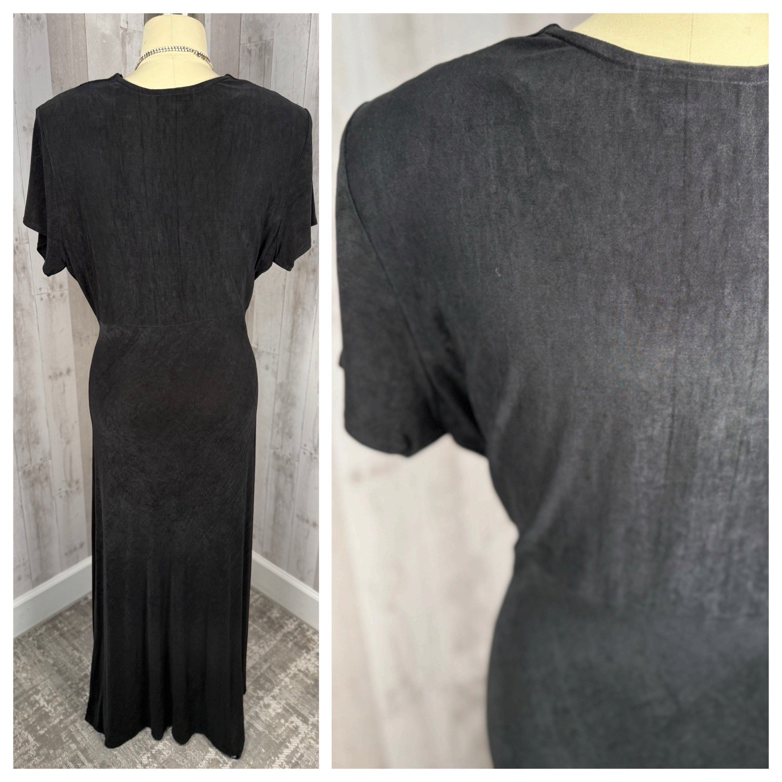 Vintage 1980s Gown~Susan Roselli Vijack Drape Rhinestone Stretch Dress Sexy 12/L