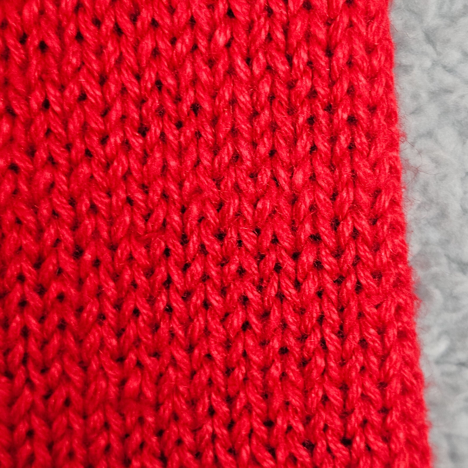 Vintage 80s Womens Sweater Large Red Hip Hop Colorblock Beaded Geometric Cotton