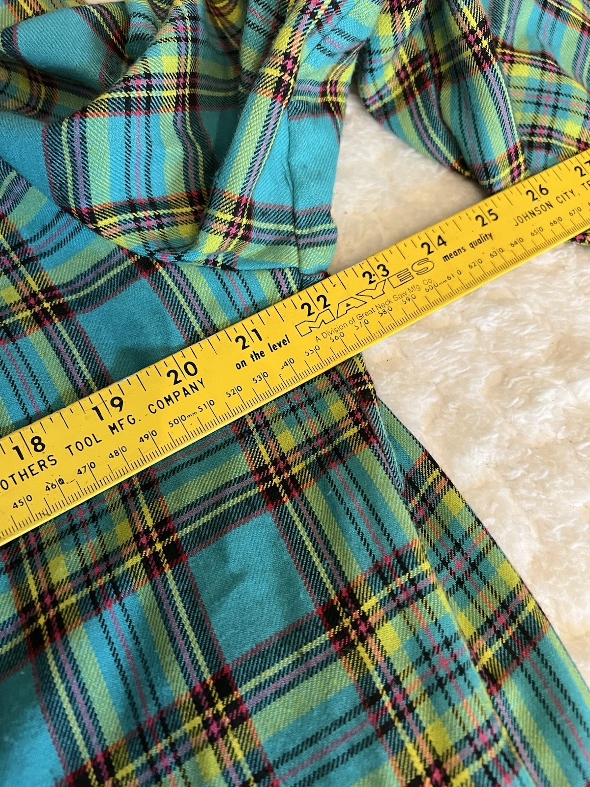 VTG Made In The USA Jazzy Blazer Women’s (M) Turquoise Plaid Preppy. JZ151