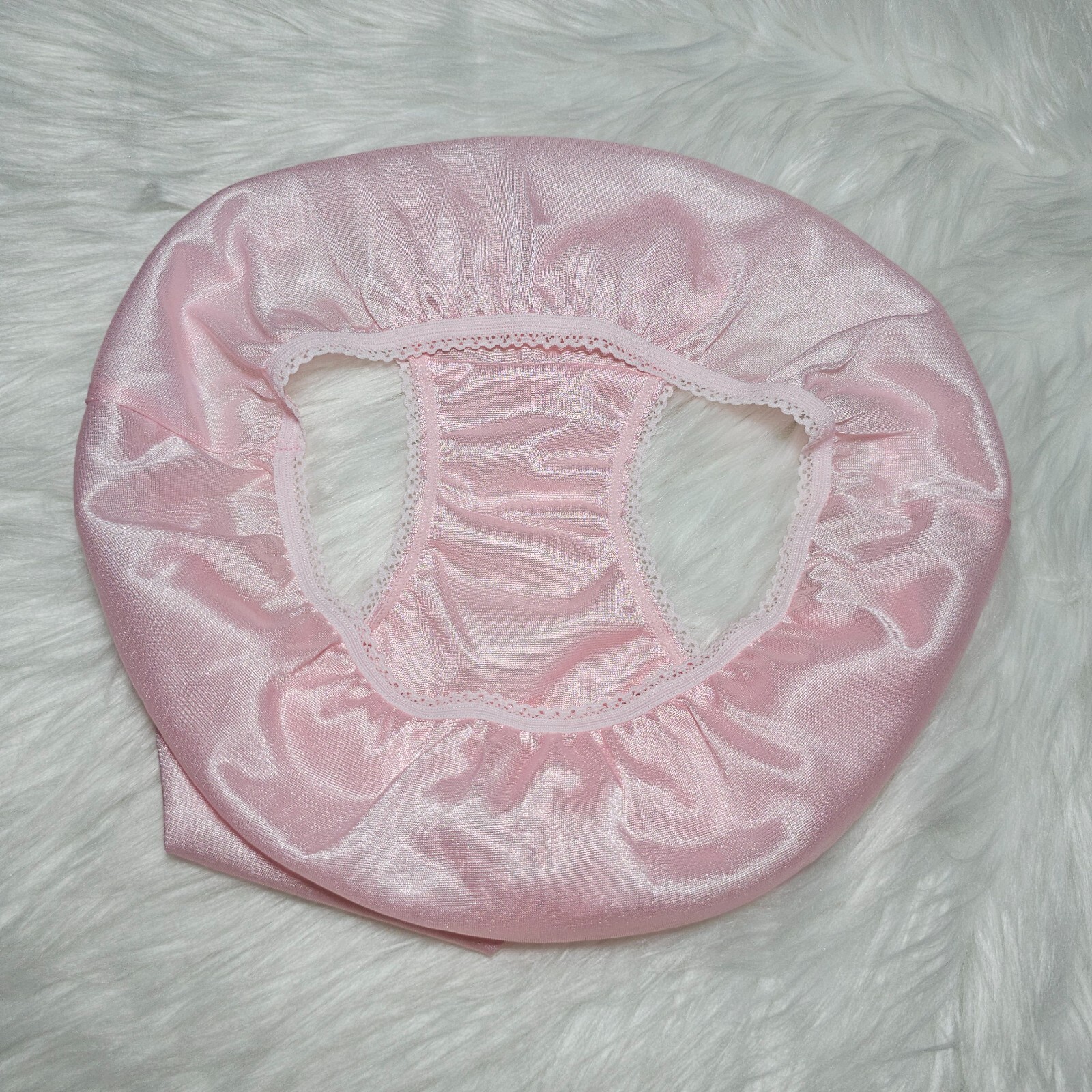 Vintage Silky Pink Panty 100% Nylon Sissy Sheer Brief Size 6-7 Hip 35-39″