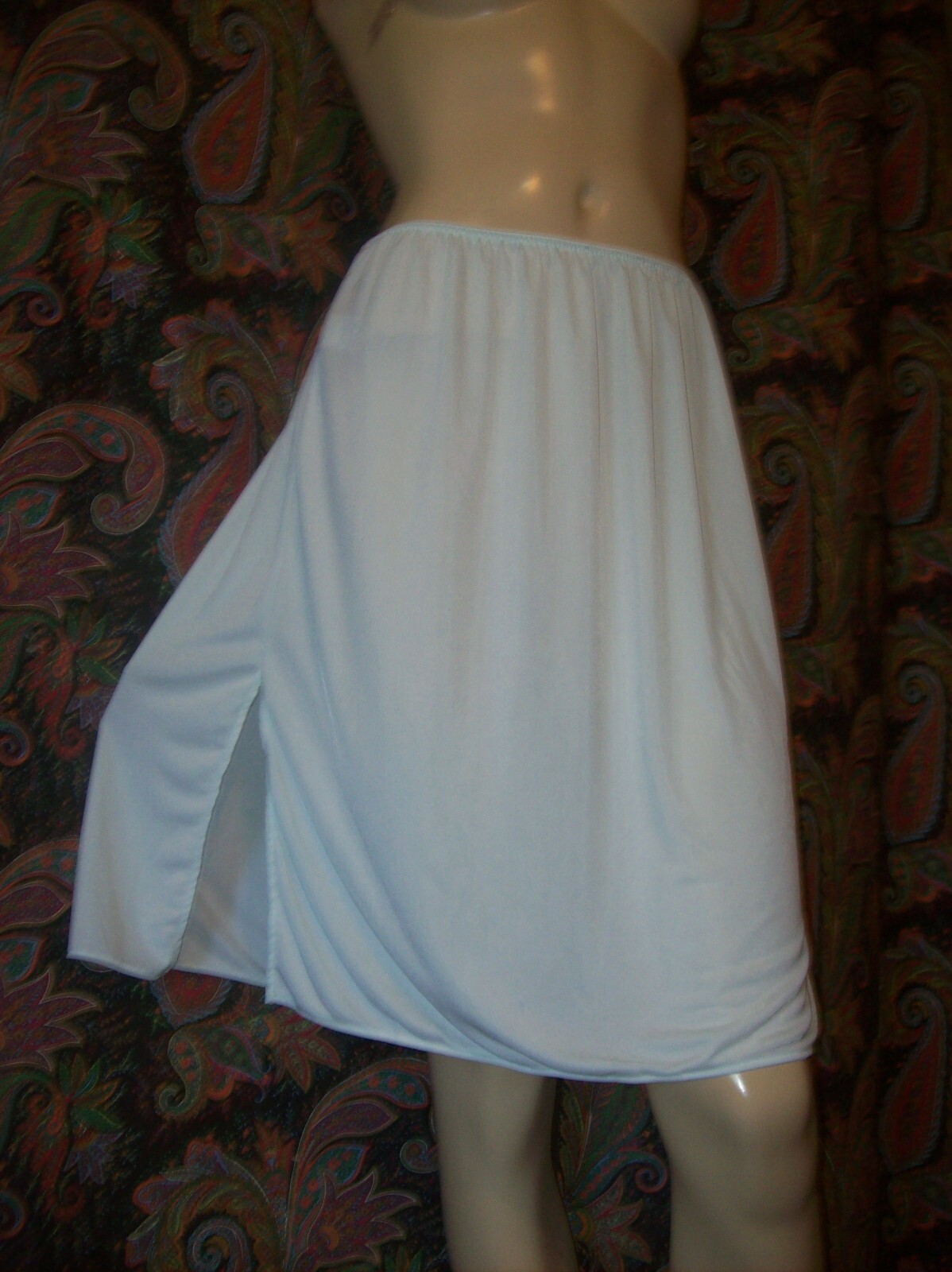 Vintage Vassarette Light Green Liquid Knit Stretch Nylon A-line Half Slip L 22″