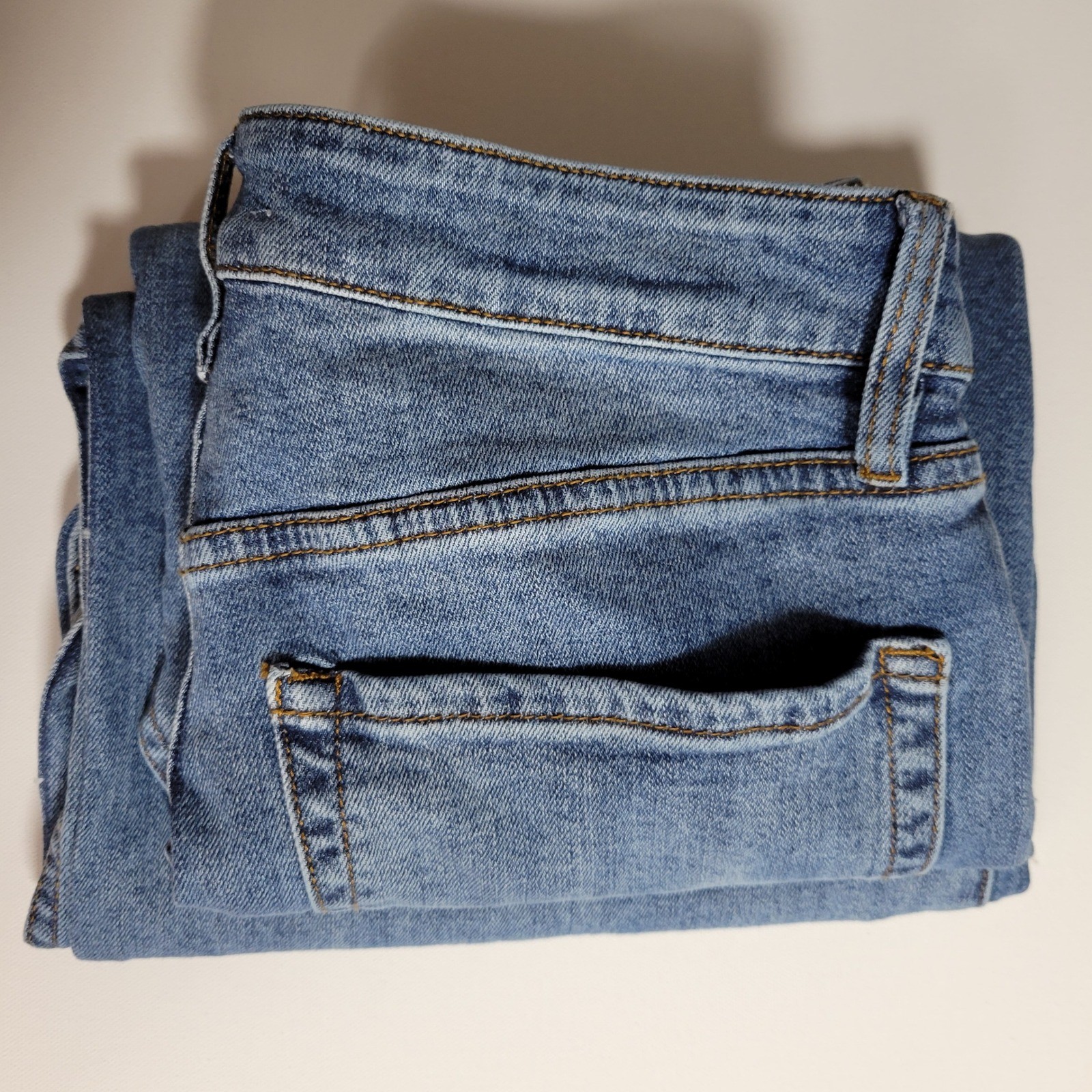 STS Blue Sabrina Ultra High Rise Jeans 27 Wide Leg Two Tone Denim 90s Vibe Retro