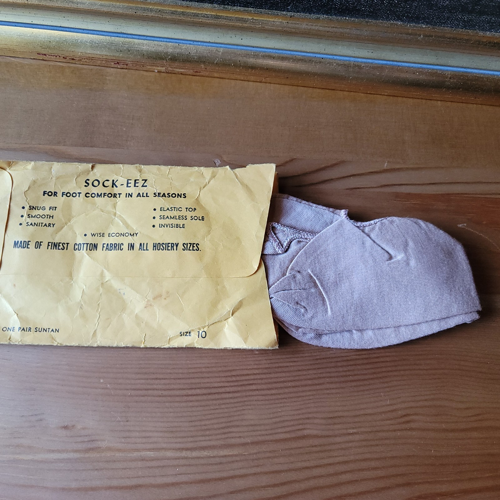 Vintage Sock-Eez Hosiery Packaging Paper Ephemera MCM Foot Comfort Insert