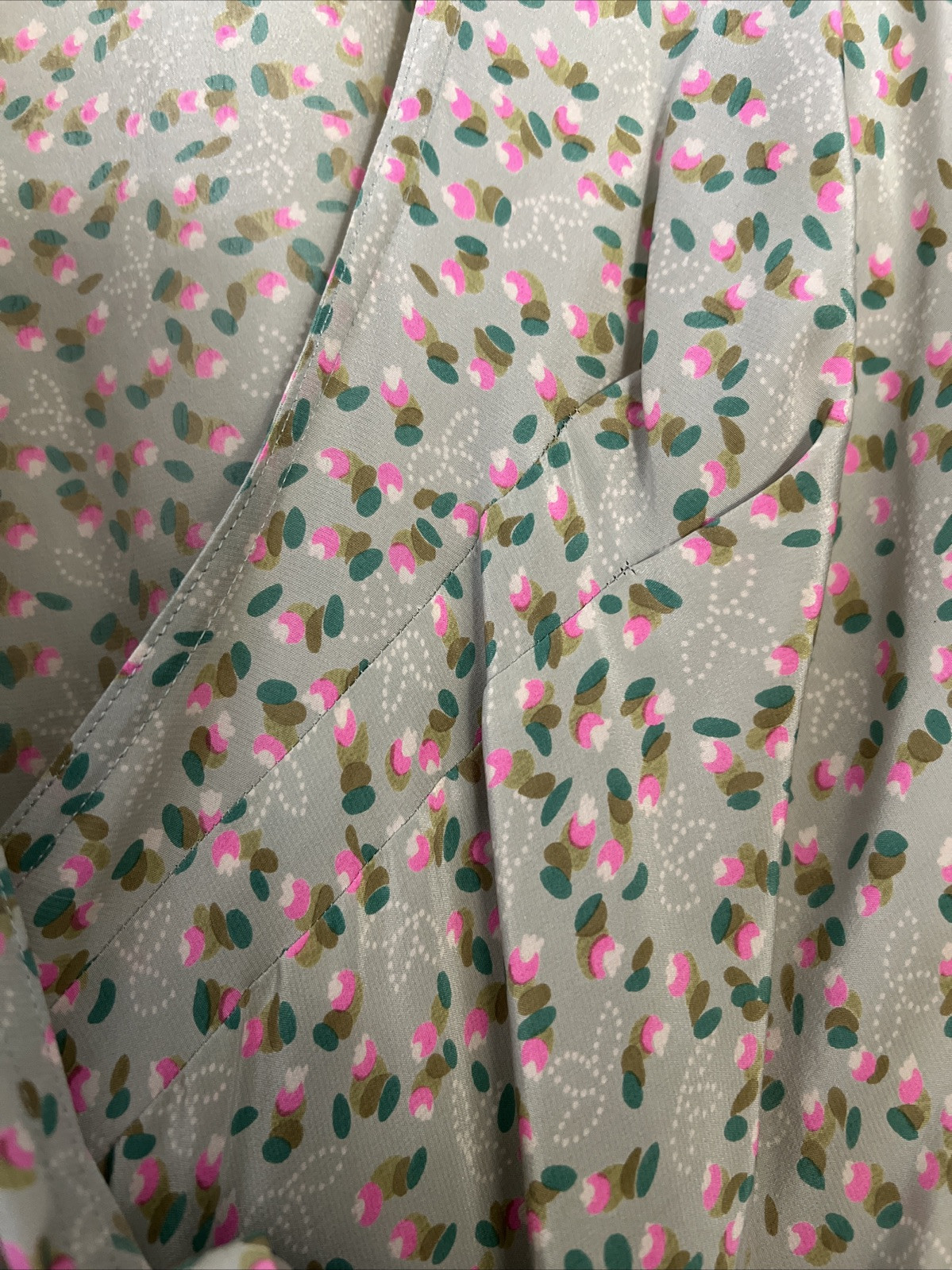 VINTAGE DIANE VON FURSTENBERG BODICE WRAP SILK DRESS size S