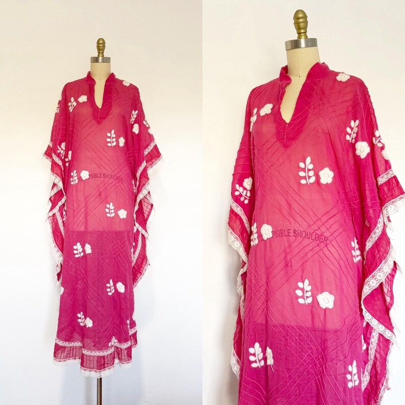 Vintage Caftan / Mexican Caftan / 1970s Caftan / One Size