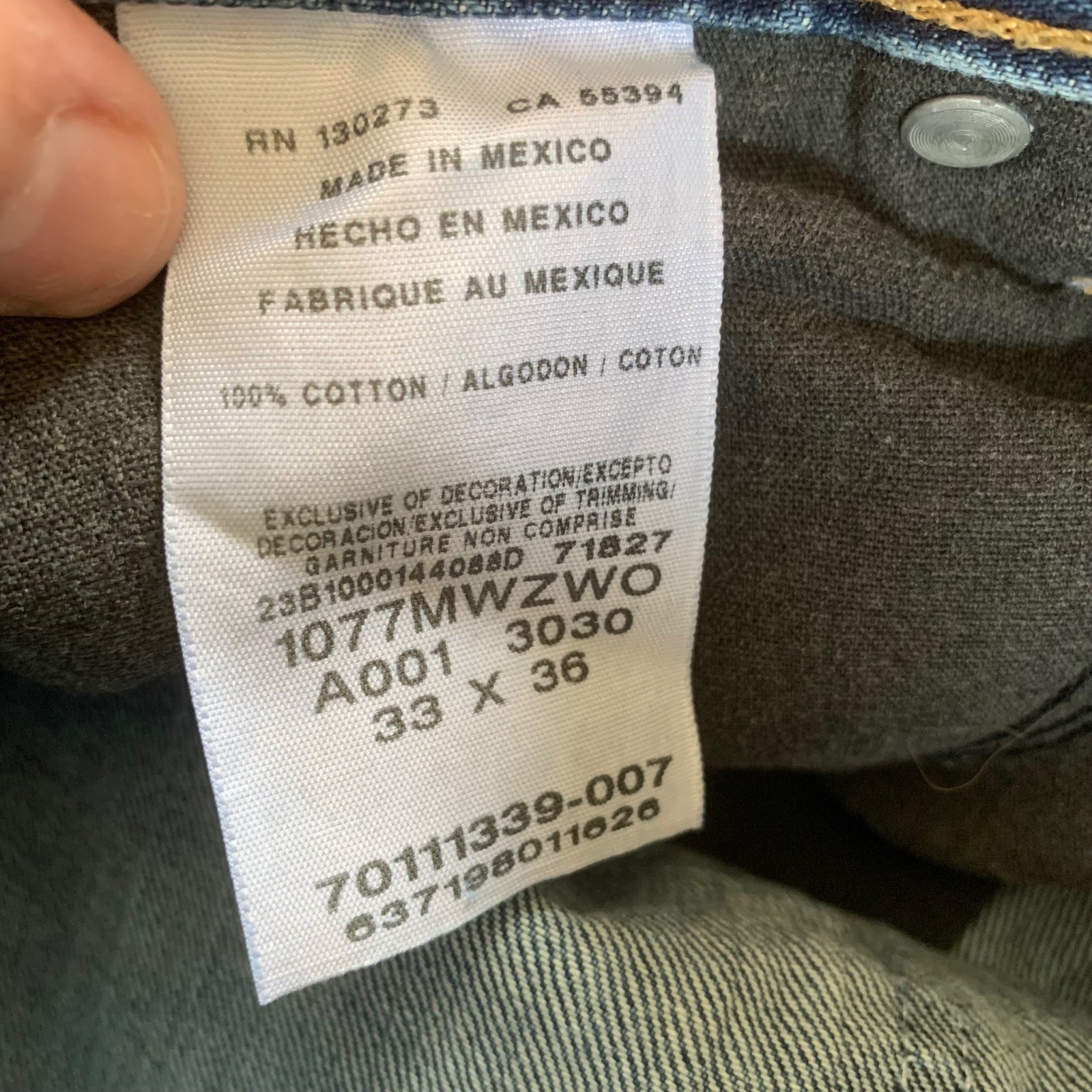 Wrangler Retro Slim Boot 33×36 Blue Denim Jeans Cowboy Ranch