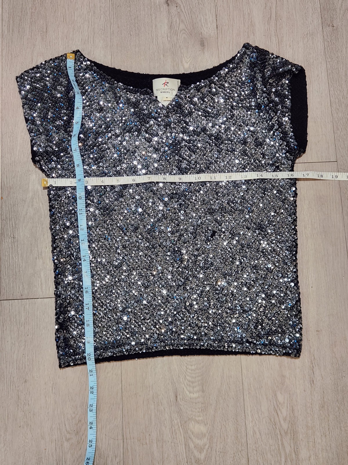 Sonia Rykiel vintage Top, Black Sequined Palettes . 70’s, 80’s Glam. Disco!