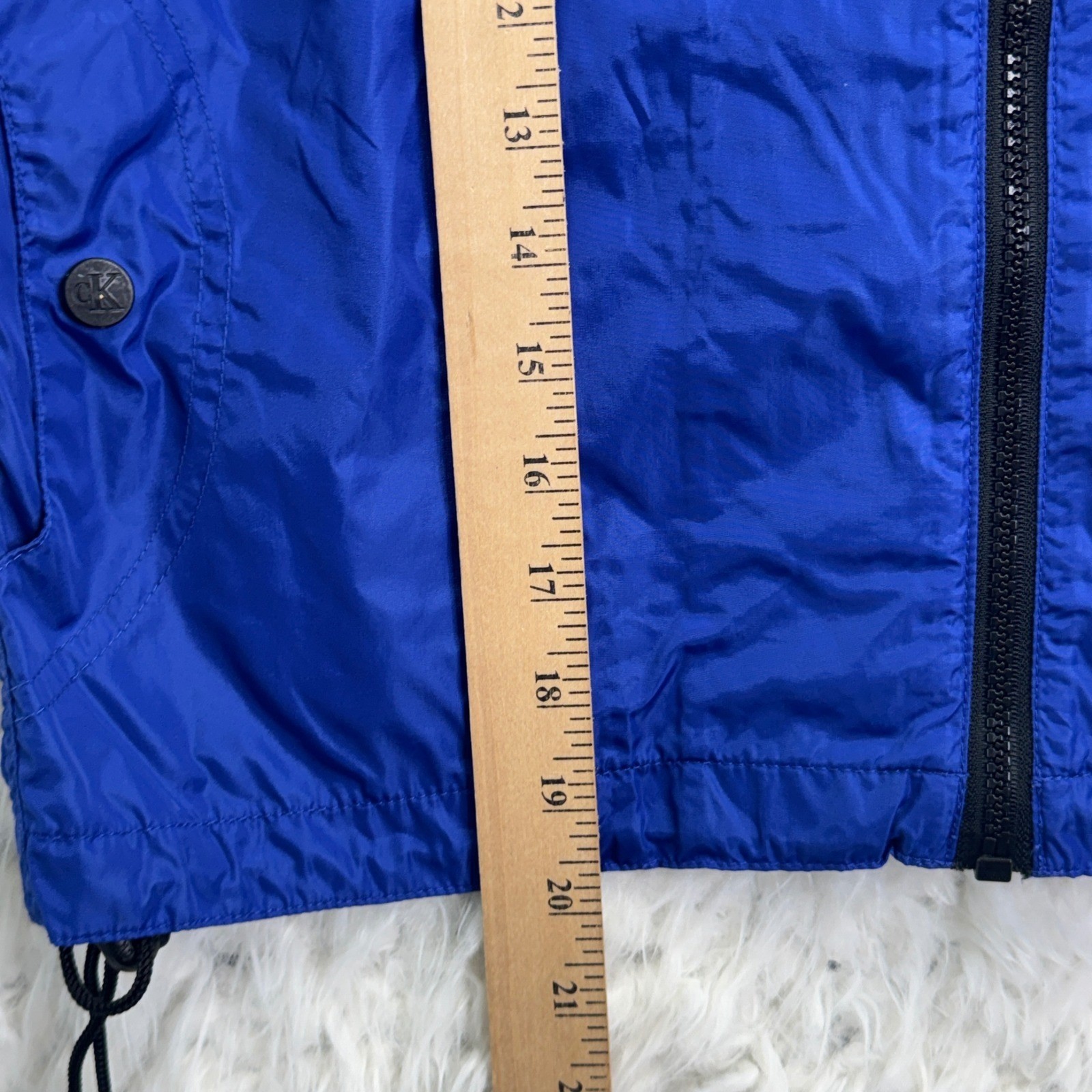 Calvin Klein VTG 90s Nylon Vest Sz M Blue Gorpcore Streetwear Sleeveless Jacket
