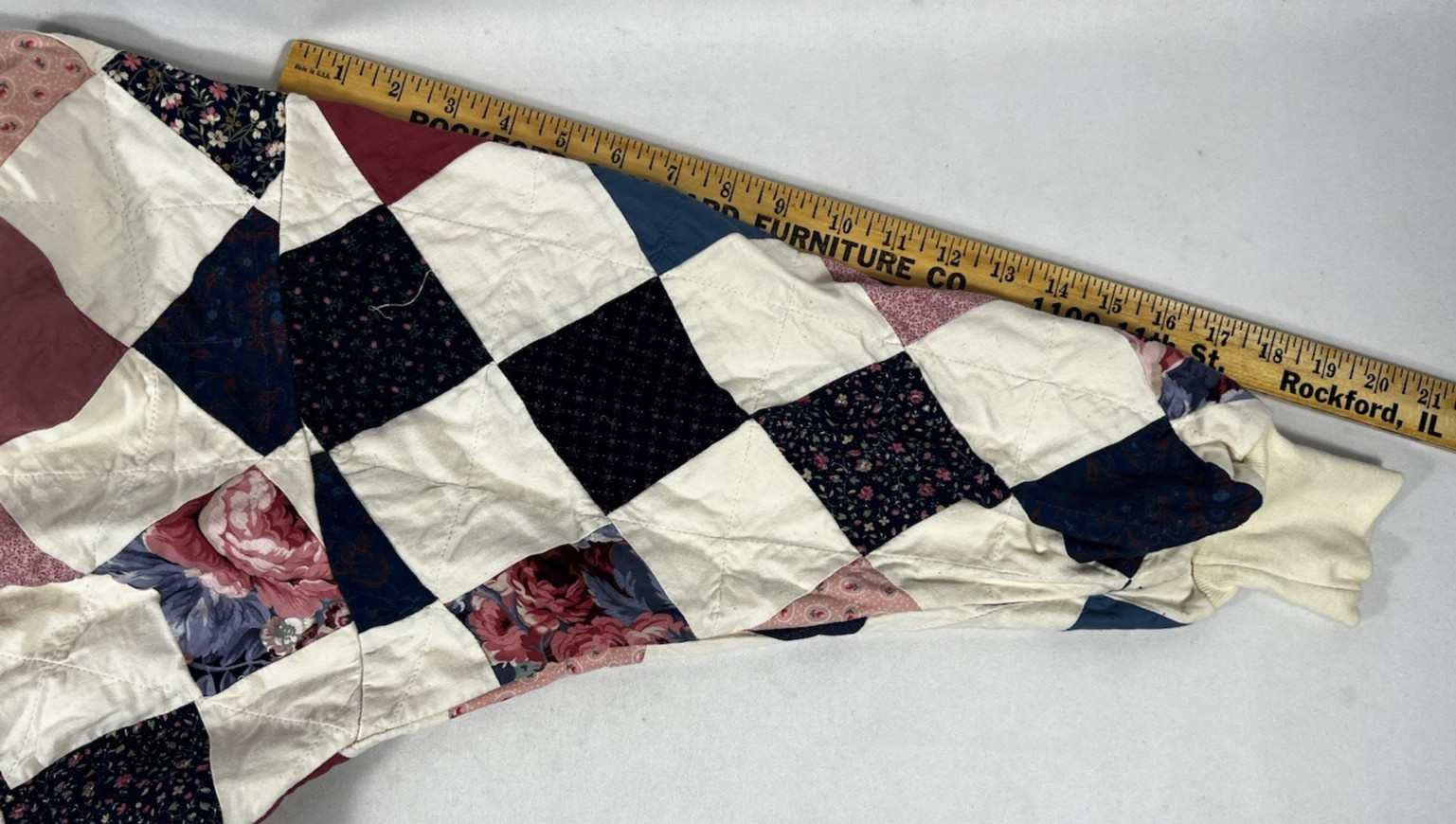 Vtg 80’s Handmade Patchwork Quilt Jacket Size M USA Made Granny Core Cottagecore