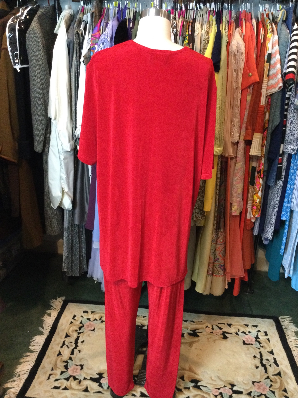 Vintage ARTEX COLLECTION Red 3pc Open Jacket Xl Tee Shirt Xl Pants Large Outfit