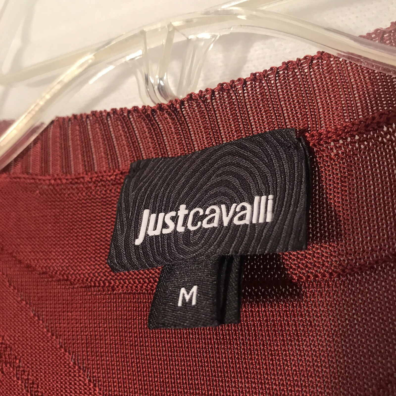Vintage Just Cavalli Knitwear Sweater Maroon Stretch Size M
