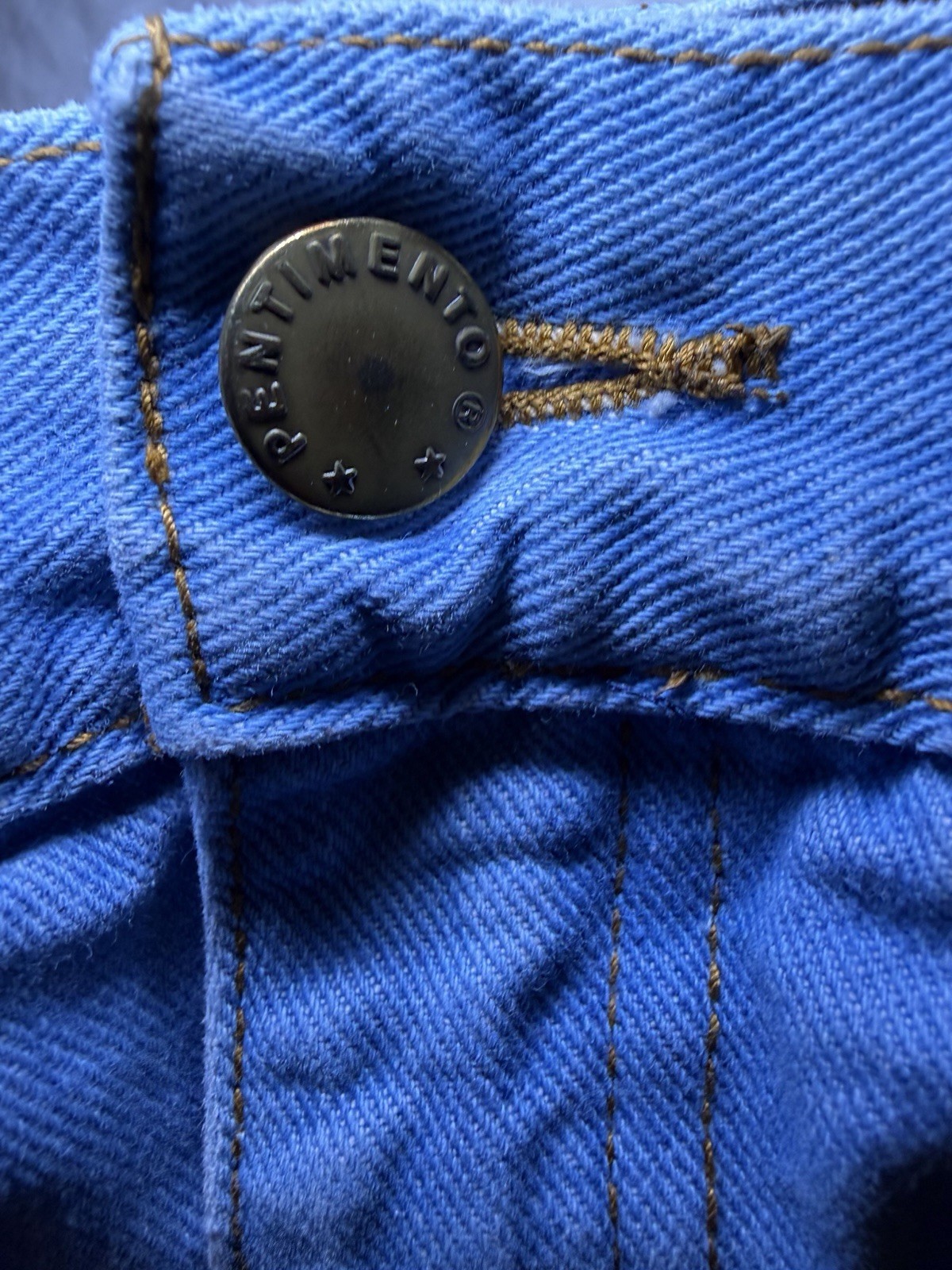 Vintage 70s Riding Hi Denim Jeans For Women Blue Size 0-2 Disco Flare