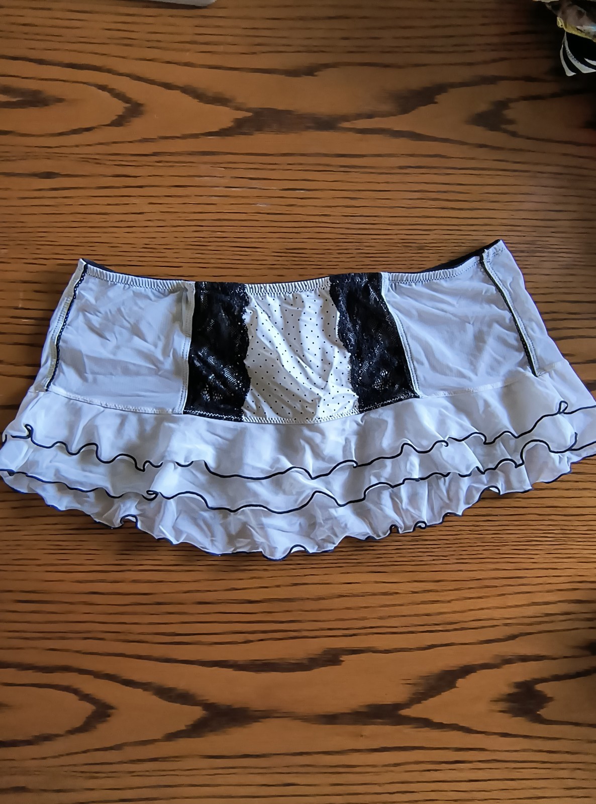Sexy Satin Panty Silky Skirted Thong Panties