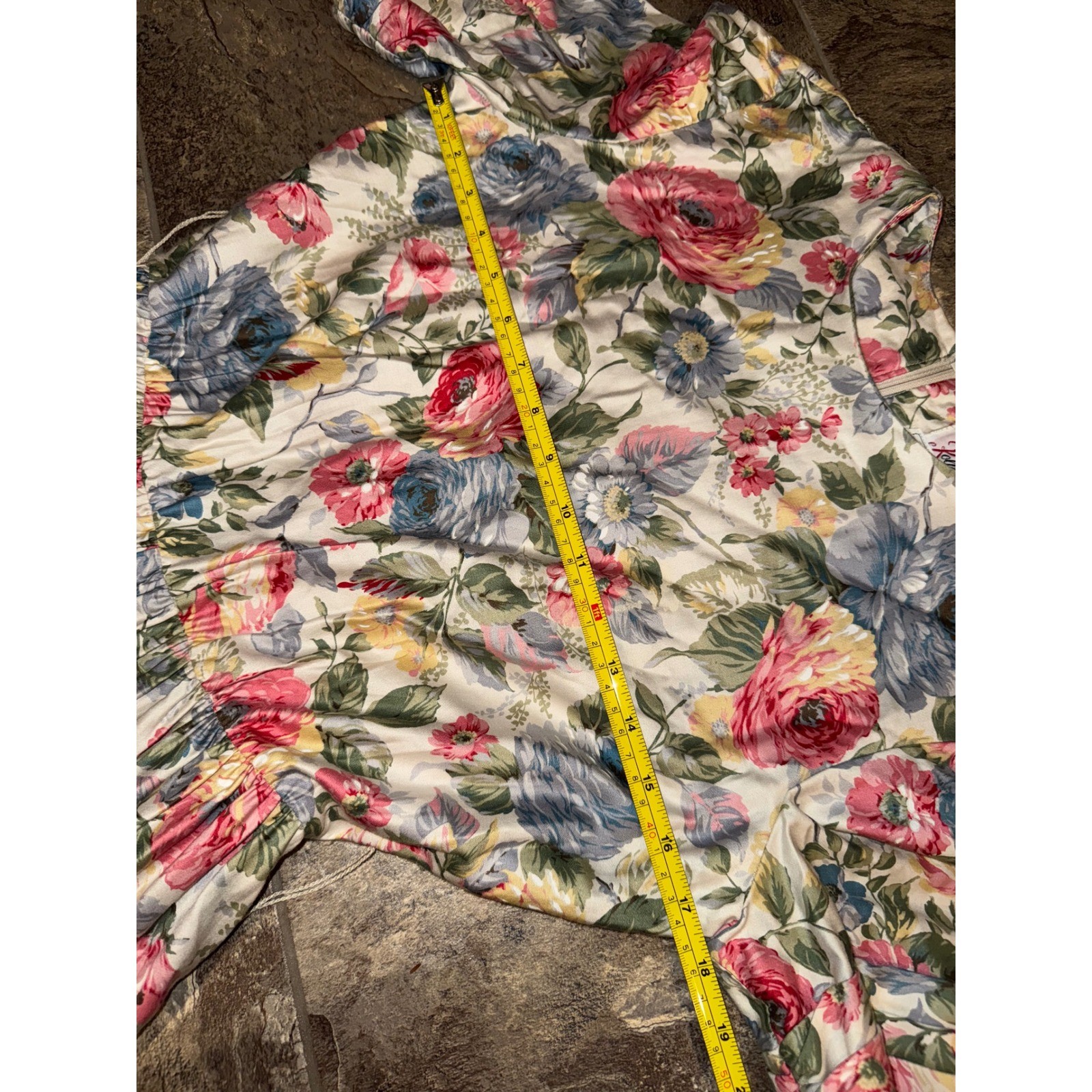Vintage Saks Fifth Avenue The Kollection Floral Midi Cottagecore Dress Size 8