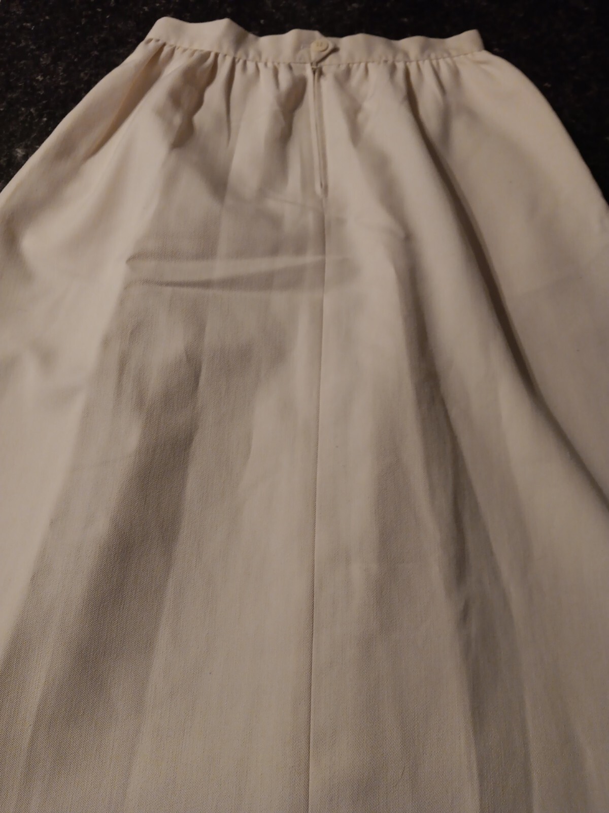 Vintage 70s Counterparts Cream Tuck Pleat Skirt Sz 4