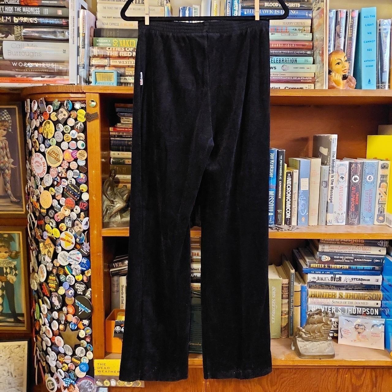 Vintage black and grey velour track suit.