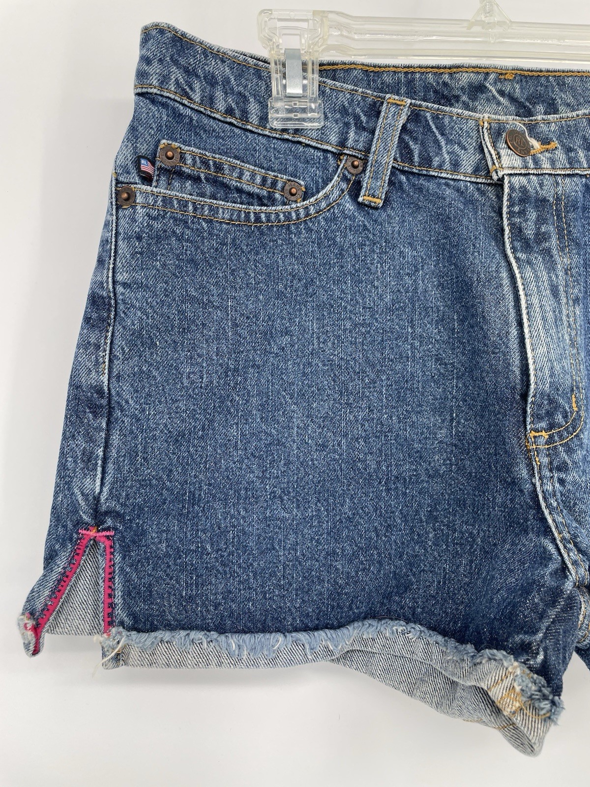 Vintage Denim Jean Y2K 2000s Ralph Lauren Preppy Womens Short Shorts Size 6
